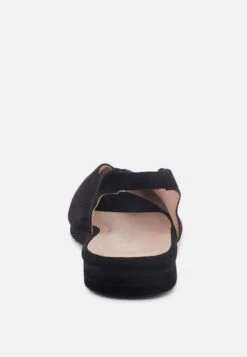 GRETCHEN Black Slingback Flat Sandals -Velvettes Shoes Shop GRETCHENBlackSlingbackFlatSandals RCSH2032 Black 5 5eacece7 cee4 46d9 831d 6c34c2ccbd8c