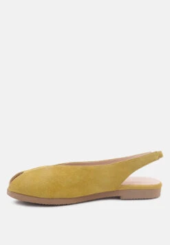 GRETCHEN Mustard Slingback Flat Sandals -Velvettes Shoes Shop GRETCHENMustardSlingbackFlatSandals RCSH2032 Mustard 1 27fcf423 4355 4d1f 8ead 5a5fd3532524