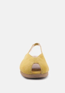 GRETCHEN Mustard Slingback Flat Sandals -Velvettes Shoes Shop GRETCHENMustardSlingbackFlatSandals RCSH2032 Mustard 5 553e6d6c 1703 4a66 8069 f4025901998b