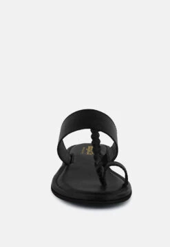 HARRIS Black Toe Ring Braided Slip Ons -Velvettes Shoes Shop HARRISBlackToeRingBraidedSlipOns RCSH4097 BLACK 3 2a9ff8ad 8a73 4a94 abab b73941d5f400