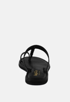 HARRIS Black Toe Ring Braided Slip Ons -Velvettes Shoes Shop HARRISBlackToeRingBraidedSlipOns RCSH4097 BLACK 4 9782cc3d ab9d 4fd4 af57 baf702d6225b