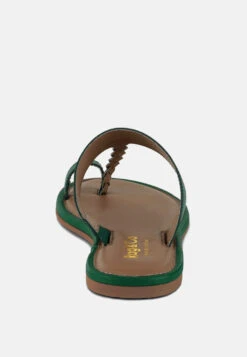 HARRIS Green Toe Ring Braided Slip Ons -Velvettes Shoes Shop HARRISGreenToeRingBraidedSlipOns RCSH4097 GREEN 6