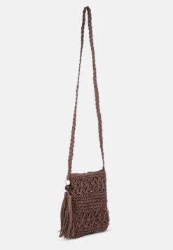 HAY-DAY Paper Straw Crochet Bag -Velvettes Shoes Shop HayDayBeigePaperStrawCrochetBag BG5379 Brown 3