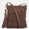 HAY-DAY Paper Straw Crochet Bag -Velvettes Shoes Shop HayDayBeigePaperStrawCrochetBag BG5379 Brown 4