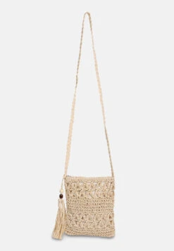 HAY-DAY Paper Straw Crochet Bag -Velvettes Shoes Shop HayDayBeigePaperStrawCrochetBag BG5379 LightBeige 1