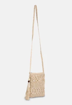 HAY-DAY Paper Straw Crochet Bag -Velvettes Shoes Shop HayDayBeigePaperStrawCrochetBag BG5379 LightBeige 2