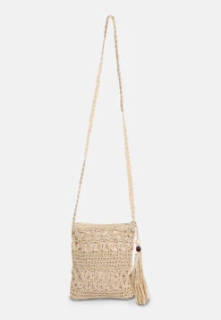 HAY-DAY Paper Straw Crochet Bag -Velvettes Shoes Shop HayDayBeigePaperStrawCrochetBag BG5379 LightBeige 3