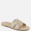 IVANKA Beige Cut Out Slip On Sandals -Velvettes Shoes Shop IVANKABeigeCutOutSlipOnSandals RCSH4083 BEIGE 3