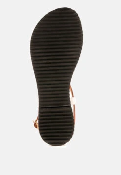 JUNE Tan Strappy Flat Leather Sandals 14 JUNE Tan Strappy Flat Leather Sandals -Velvettes Shoes Shop JUNETanStrappyFlatLeatherSandals RCSH1849 Tan 14