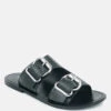 KELLY Black Flat Sandal With Buckle Straps 2 KELLY Black Flat Sandal With Buckle Straps -Velvettes Shoes Shop KELLYBlackFlatSandalwithBuckleStraps RCSH 1854black 4