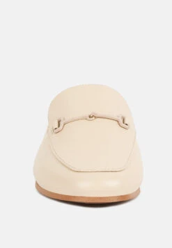 KRISTY Horsebit Embellished Mules In Beige -Velvettes Shoes Shop KRISTYHorsebitEmbellishedMulesinBeigeRCSH4077Beige 3