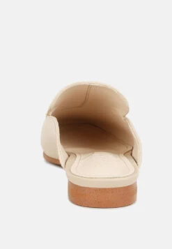 KRISTY Horsebit Embellished Mules In Beige -Velvettes Shoes Shop KRISTYHorsebitEmbellishedMulesinBeigeRCSH4077Beige 6