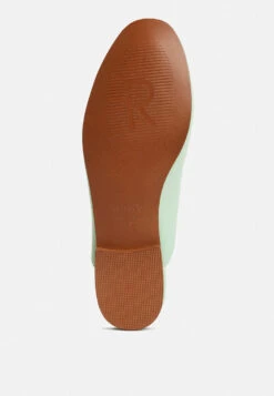 KRISTY Horsebit Embellished Mules In Mint Green -Velvettes Shoes Shop KRISTYHorsebitEmbellishedMulesinMintGreenRCSH4077MintGreen 2