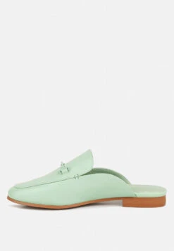 KRISTY Horsebit Embellished Mules In Mint Green -Velvettes Shoes Shop KRISTYHorsebitEmbellishedMulesinMintGreenRCSH4077MintGreen 4