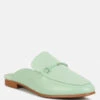 KRISTY Horsebit Embellished Mules In Mint Green -Velvettes Shoes Shop KRISTYHorsebitEmbellishedMulesinMintGreenRCSH4077MintGreen 5