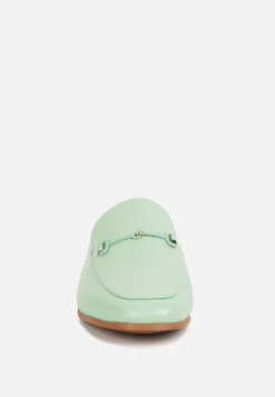 KRISTY Horsebit Embellished Mules In Mint Green -Velvettes Shoes Shop KRISTYHorsebitEmbellishedMulesinMintGreenRCSH4077MintGreen 7