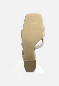 KYWE Off White Textured Heel Chunky Strap Sandals 15 KYWE Off White Textured Heel Chunky Strap Sandals -Velvettes Shoes Shop KYWEOffWhiteTexturedHeelChunkyStrapSandals RCSH4173beige 8