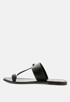 LEONA Black Thong Flat Sandals 12 LEONA Black Thong Flat Sandals -Velvettes Shoes Shop LEONABlackThongFlatSandals RCSH1853 Black 5