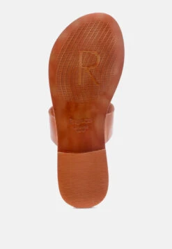 LEONA Tan Thong Flat Sandals -Velvettes Shoes Shop LEONATanThongFlatSandals RCSH1853 Tan 14
