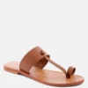 LEONA Tan Thong Flat Sandals -Velvettes Shoes Shop LEONATanThongFlatSandals RCSH1853 Tan 3