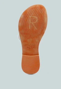 LEONA White Thong Flat Sandals -Velvettes Shoes Shop LEONAWhiteThongFlatSandals RCSH1853 White 8