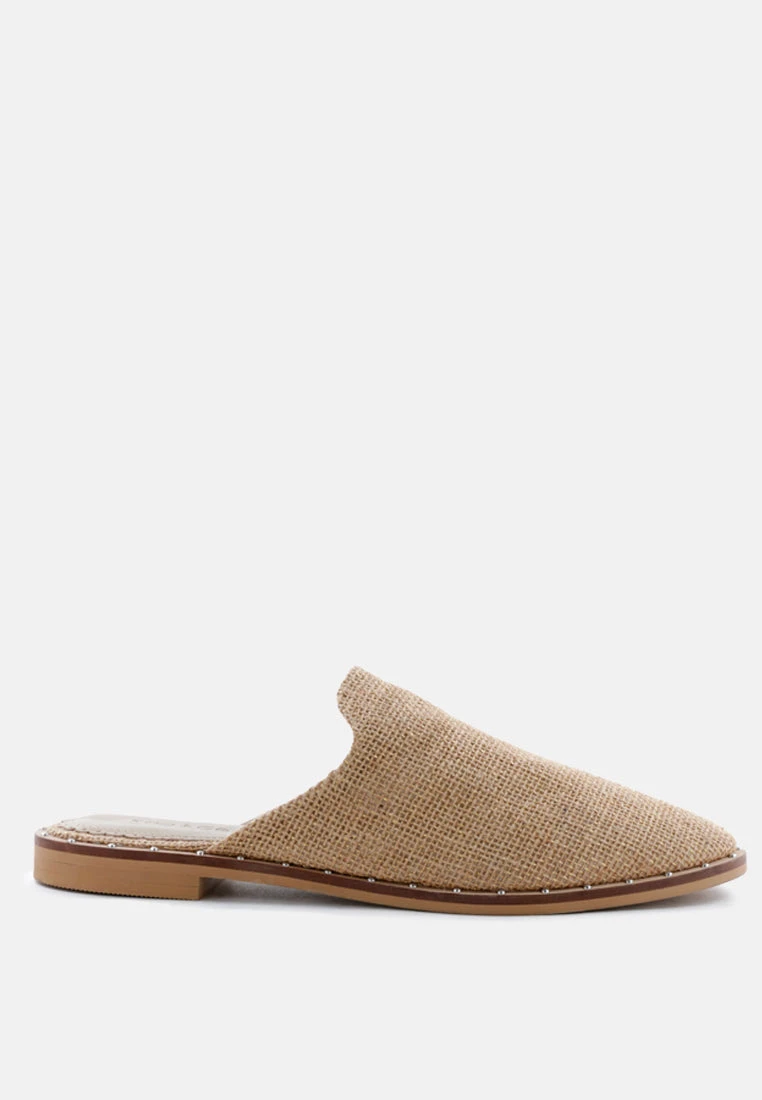 LIA Camel Handcrafted Canvas Mules 4 LIA Camel Handcrafted Canvas Mules - Image 2