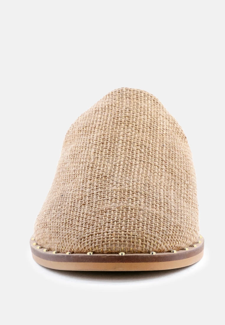 LIA Camel Handcrafted Canvas Mules 5 LIA Camel Handcrafted Canvas Mules - Image 3