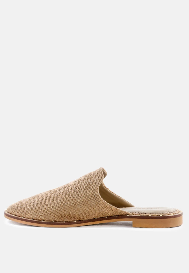 LIA Camel Handcrafted Canvas Mules 6 LIA Camel Handcrafted Canvas Mules - Image 4
