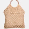 LEFT-IN-KNOTS Handmade Cotton Crochet Bag -Velvettes Shoes Shop LeftinKnotsHandmadeCottonCrochetBag BG5380 Beige 1