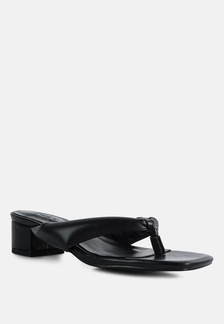 MEMESTAR Black Low Heel Thong Sandals 3 MEMESTAR Black Low Heel Thong Sandals