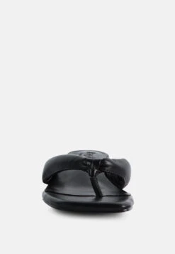 MEMESTAR Black Low Heel Thong Sandals 11 MEMESTAR Black Low Heel Thong Sandals -Velvettes Shoes Shop MEMESTARBlackLowHeelThongSandals RCSH3021 Black 3