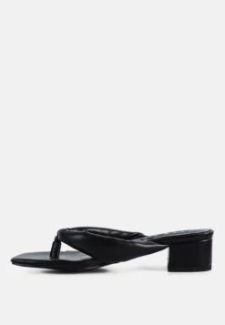 MEMESTAR Black Low Heel Thong Sandals 13 MEMESTAR Black Low Heel Thong Sandals -Velvettes Shoes Shop MEMESTARBlackLowHeelThongSandals RCSH3021 Black 4