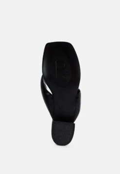 MEMESTAR Black Low Heel Thong Sandals 15 MEMESTAR Black Low Heel Thong Sandals -Velvettes Shoes Shop MEMESTARBlackLowHeelThongSandals RCSH3021 Black 6
