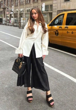 MILLE-FEUX Suede Slip-On Block Heeled Sandal In Black -Velvettes Shoes Shop MILLE FEUX RCSH2485 BLACK