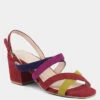 MON-LAPIN Red High Block Heel Leather Sandal -Velvettes Shoes Shop MON LAPINHighBlockHeelLeatherSandal RCSH2499 MULTI 3