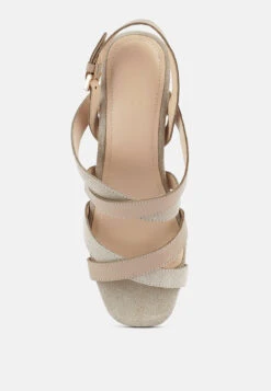MON-LAPIN Nude High Heeled Block Leather Sandal 14 MON-LAPIN Nude High Heeled Block Leather Sandal -Velvettes Shoes Shop MON LAPINHighHeeledBlockLeatherSandal RCSH2499 Nude 2