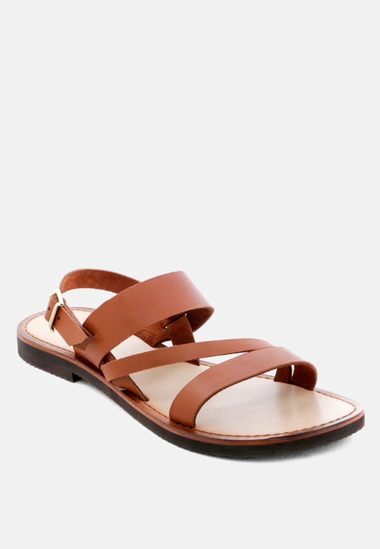 MONA Tan Flat Summer Sandals 3 MONA Tan Flat Summer Sandals