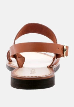 MONA Tan Flat Summer Sandals 12 MONA Tan Flat Summer Sandals -Velvettes Shoes Shop MONATanFlatSandalwithAnkleStrap RCSH1850 Tan 7