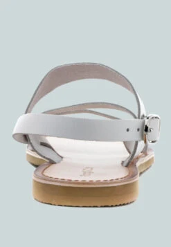 MONA White Flat Sandal With Ankle Strap -Velvettes Shoes Shop MONAWhiteFlatSandalwithAnkleStrap RCSH1850 white 3 ed294a47 edef 46ac bdca 819abbb9373c