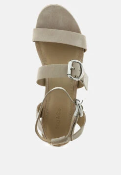 NELLA Nude Stacked Heel Leather Sandal -Velvettes Shoes Shop NELLANudeStackedHeelLeatherSandal RCSH1866 Nude 13