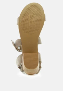 NELLA Nude Stacked Heel Leather Sandal -Velvettes Shoes Shop NELLANudeStackedHeelLeatherSandal RCSH1866 Nude 14