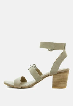 NELLA Nude Stacked Heel Leather Sandal -Velvettes Shoes Shop NELLANudeStackedHeelLeatherSandal RCSH1866 Nude 5