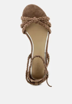 NICOLA Taupe Block Heel Sandal -Velvettes Shoes Shop NICOLATaupeBlockHeelSandal RCSH1864 Taupe 13