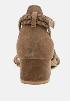 NICOLA Taupe Block Heel Sandal -Velvettes Shoes Shop NICOLATaupeBlockHeelSandal RCSH1864 Taupe 7