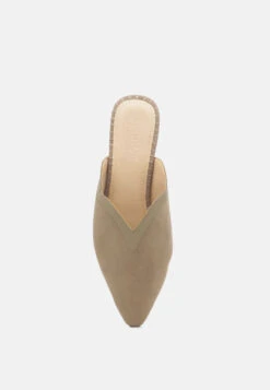 ORLA Taupe Classic Suede Walking Mules -Velvettes Shoes Shop ORLATaupeClassicSuedeWalkingMules RCSH1817 Taupe 6