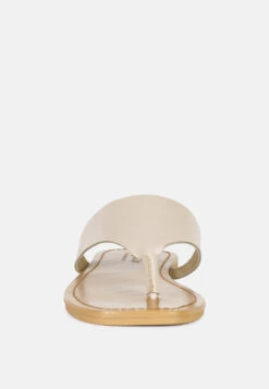 OROFERR Latte Soft Leather Luxury Thong Flats -Velvettes Shoes Shop OROFERLatteSoftLeatherLuxuryThongFlats RCSH2954 Latte 3