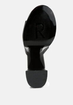 SHURI Open Toe High Block Heel Sandals In Black -Velvettes Shoes Shop OpenToeHighBlockHeelSandals RCSH4213 black 4