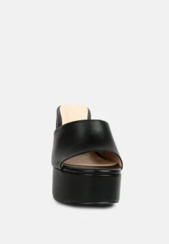 SHURI Open Toe High Block Heel Sandals In Black -Velvettes Shoes Shop OpenToeHighBlockHeelSandals RCSH4213 black 7