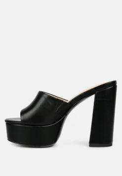 SHURI Open Toe High Block Heel Sandals In Black -Velvettes Shoes Shop OpenToeHighBlockHeelSandals RCSH4213 black 8