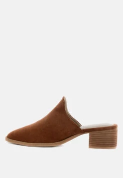 PALMA Tan Stacked Heel Mules 11 PALMA Tan Stacked Heel Mules -Velvettes Shoes Shop PALMATanStackedHeelMules RCSH1867 Tan 5